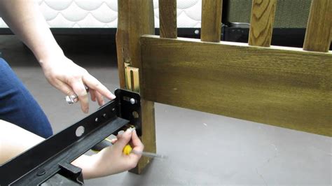 how to attach headboard brackets to metal bed frame|mount headboard to metal frame.